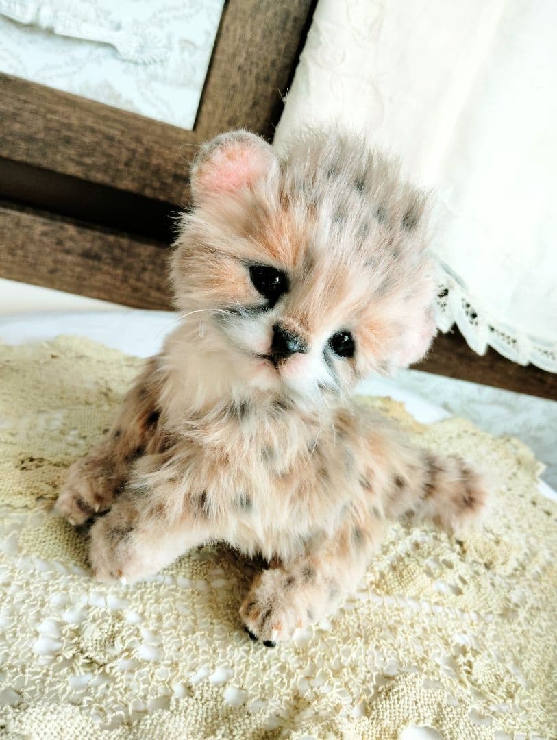 生後1ヶ月♡チーターベビー♡アートドール♡ぬいぐるみ♡