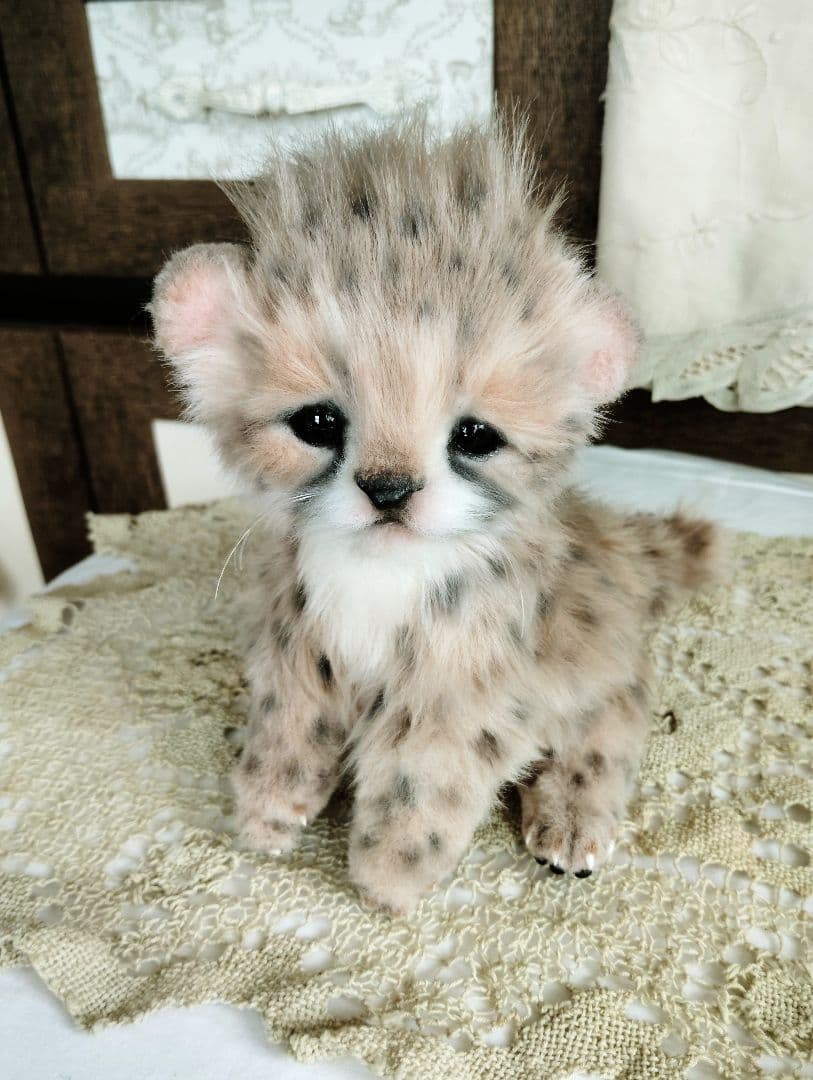 生後1ヶ月♡チーターベビー♡アートドール♡ぬいぐるみ♡