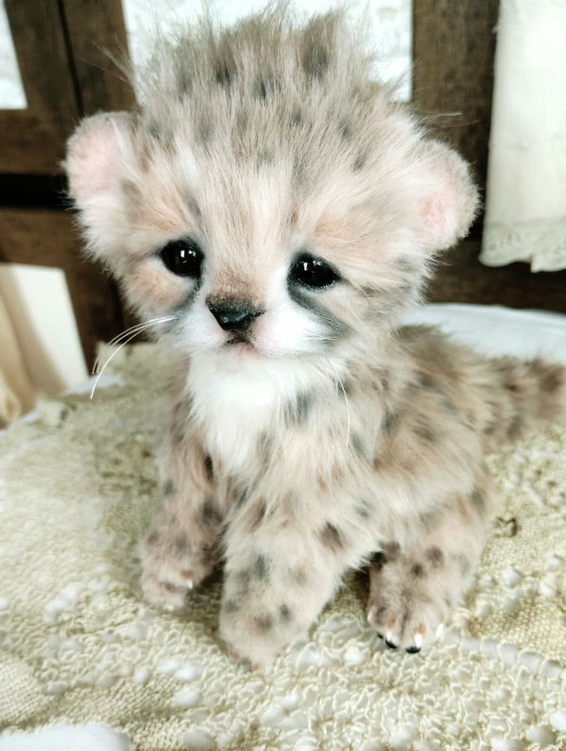 生後1ヶ月♡チーターベビー♡アートドール♡ぬいぐるみ♡