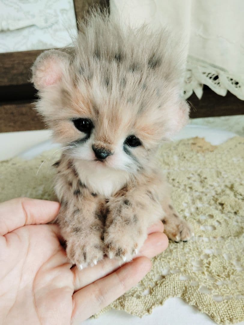 生後1ヶ月♡チーターベビー♡アートドール♡ぬいぐるみ♡