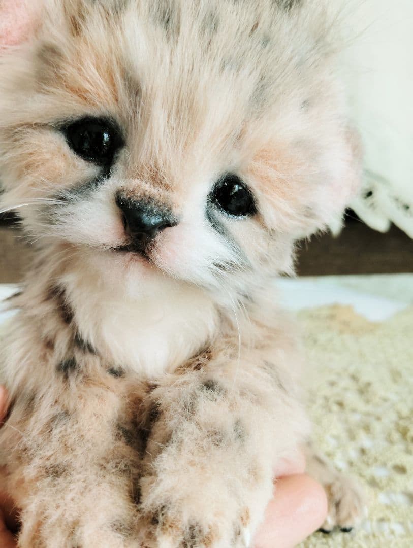 生後1ヶ月♡チーターベビー♡アートドール♡ぬいぐるみ♡