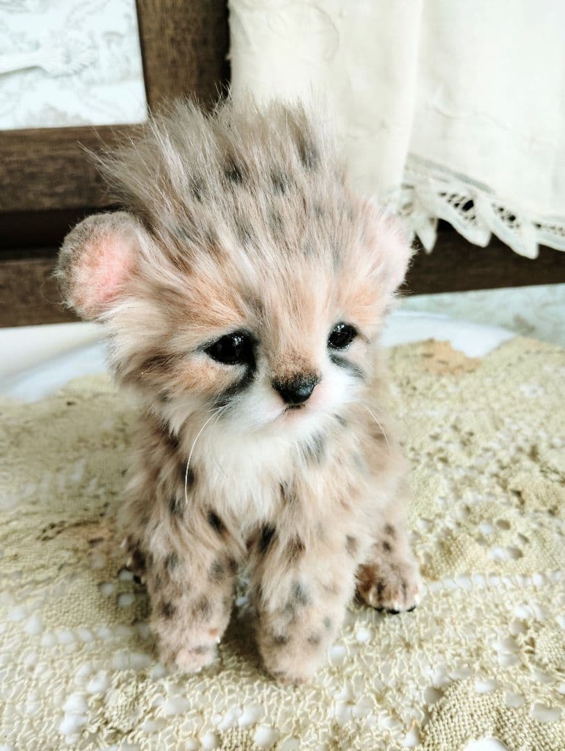 生後1ヶ月♡チーターベビー♡アートドール♡ぬいぐるみ♡