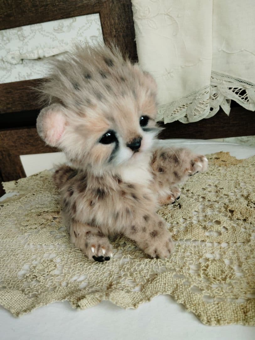 生後1ヶ月♡チーターベビー♡アートドール♡ぬいぐるみ♡