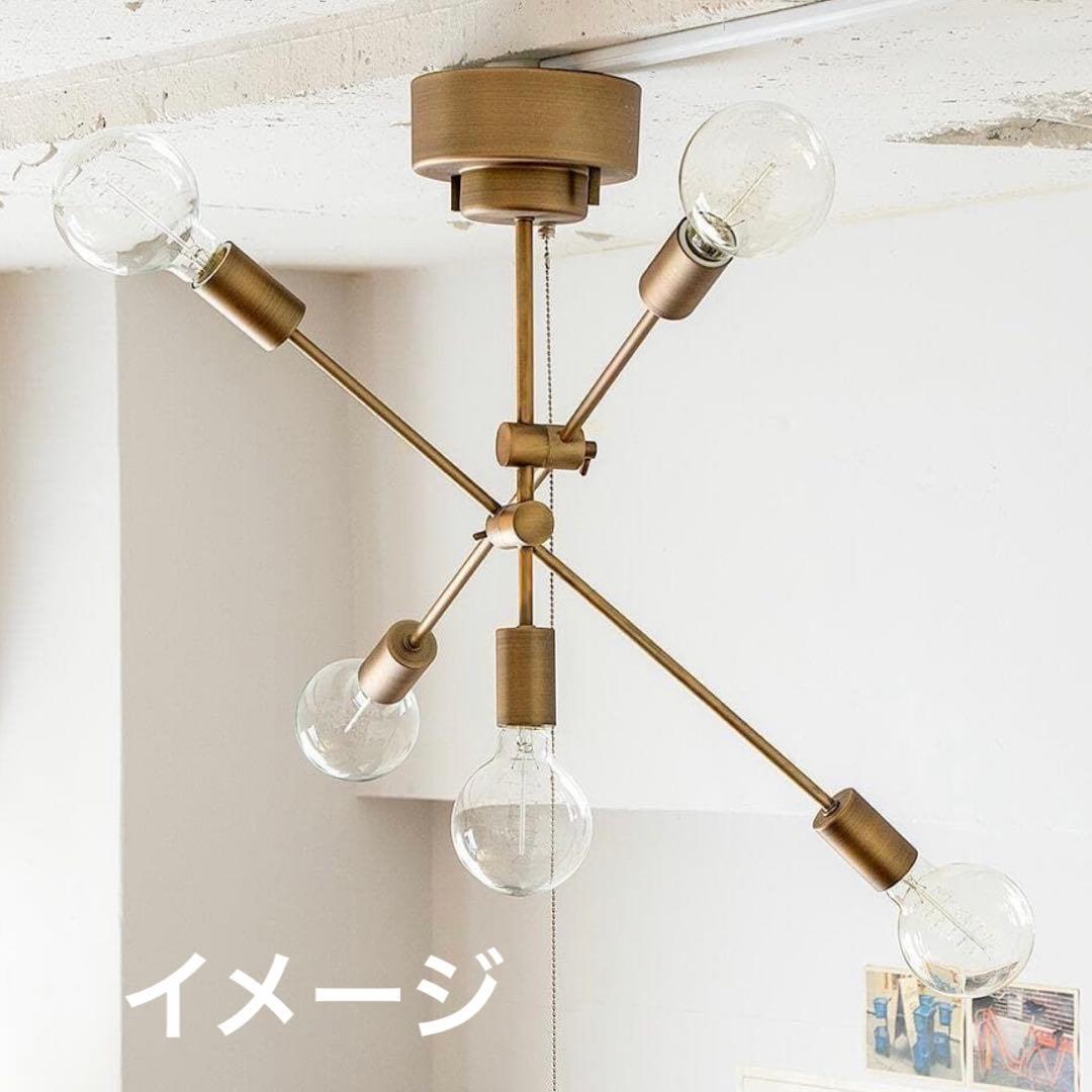 おしゃれ　シーリングライト 5灯 電球4個付き　リビング　照明　デザイナーズ