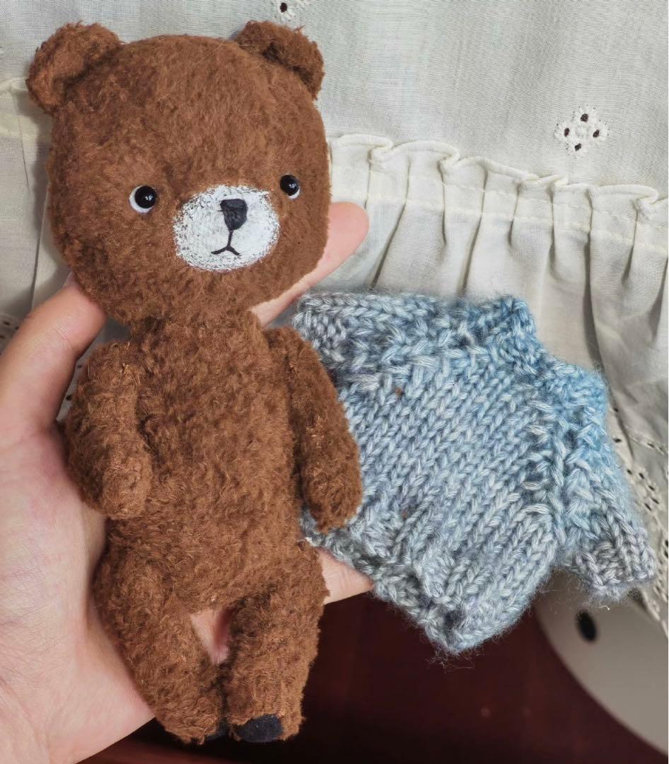 ココアベア テディベア ぬいぐるみ 海外作家様 ハンドメイド くま 部屋飾り