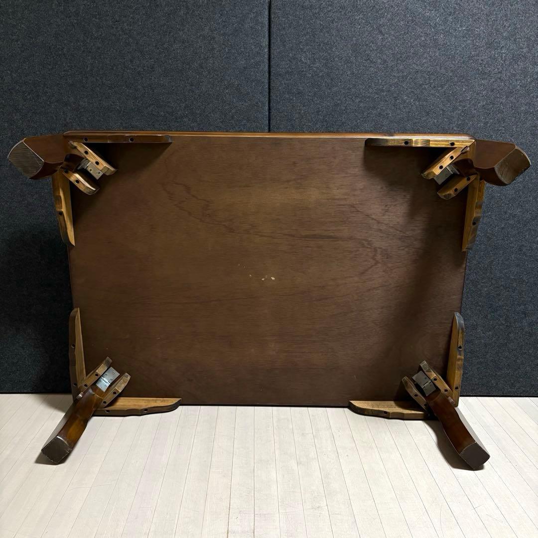 座敷机　レトロ　ちゃぶ台　折りたたみ　座卓　天然木　ローテーブル　ヴィンテージ