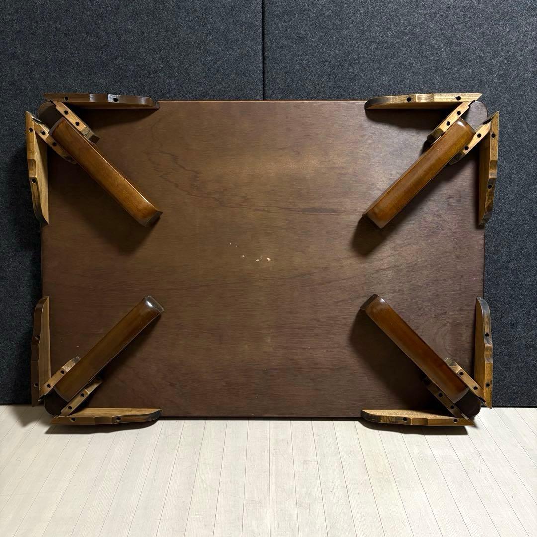 座敷机　レトロ　ちゃぶ台　折りたたみ　座卓　天然木　ローテーブル　ヴィンテージ