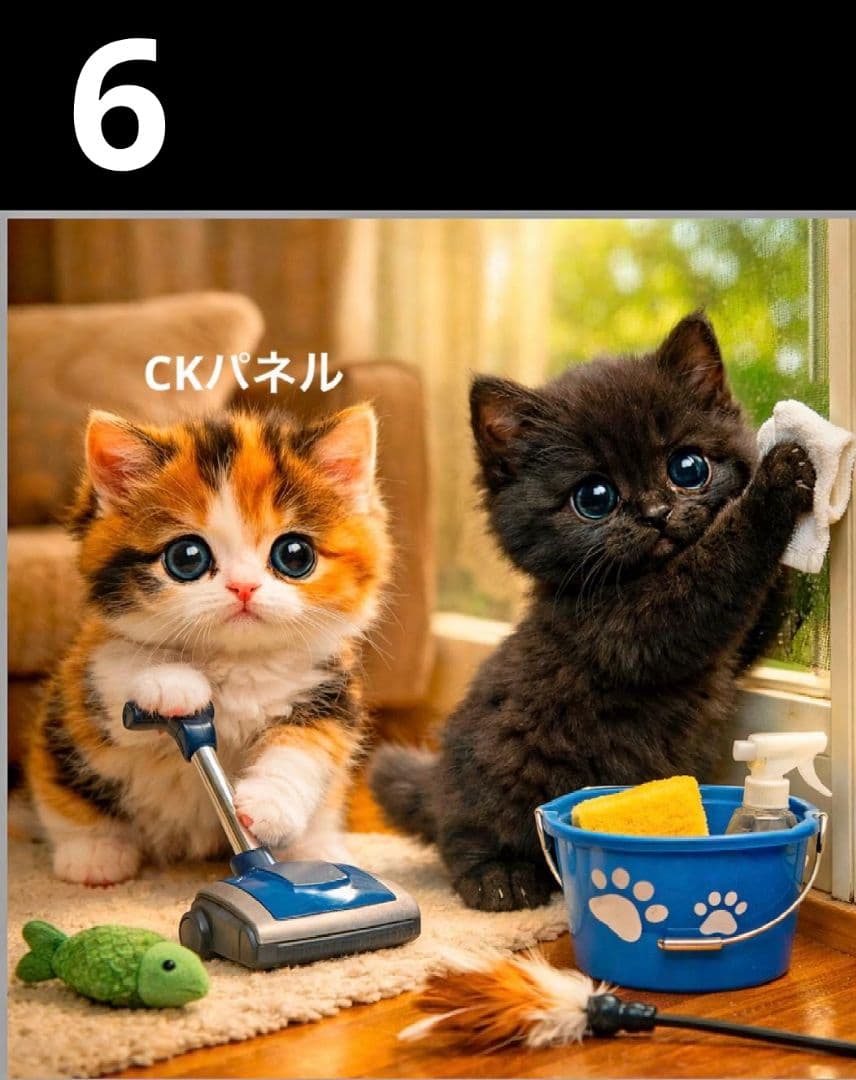 オーダーページ　ハンカチ84 お掃除にゃんこ柄ハンドメイド3/20