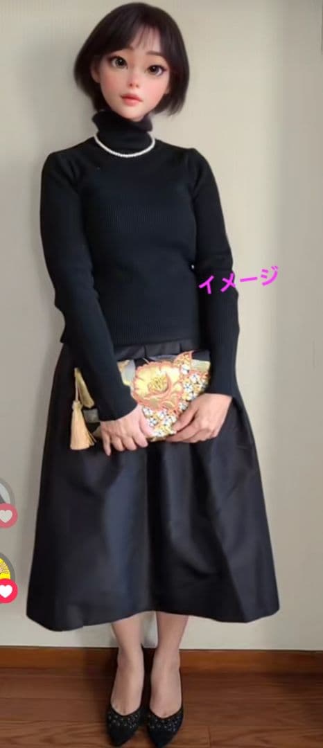 桜模様シルク着物帯の2ways クラッチバック