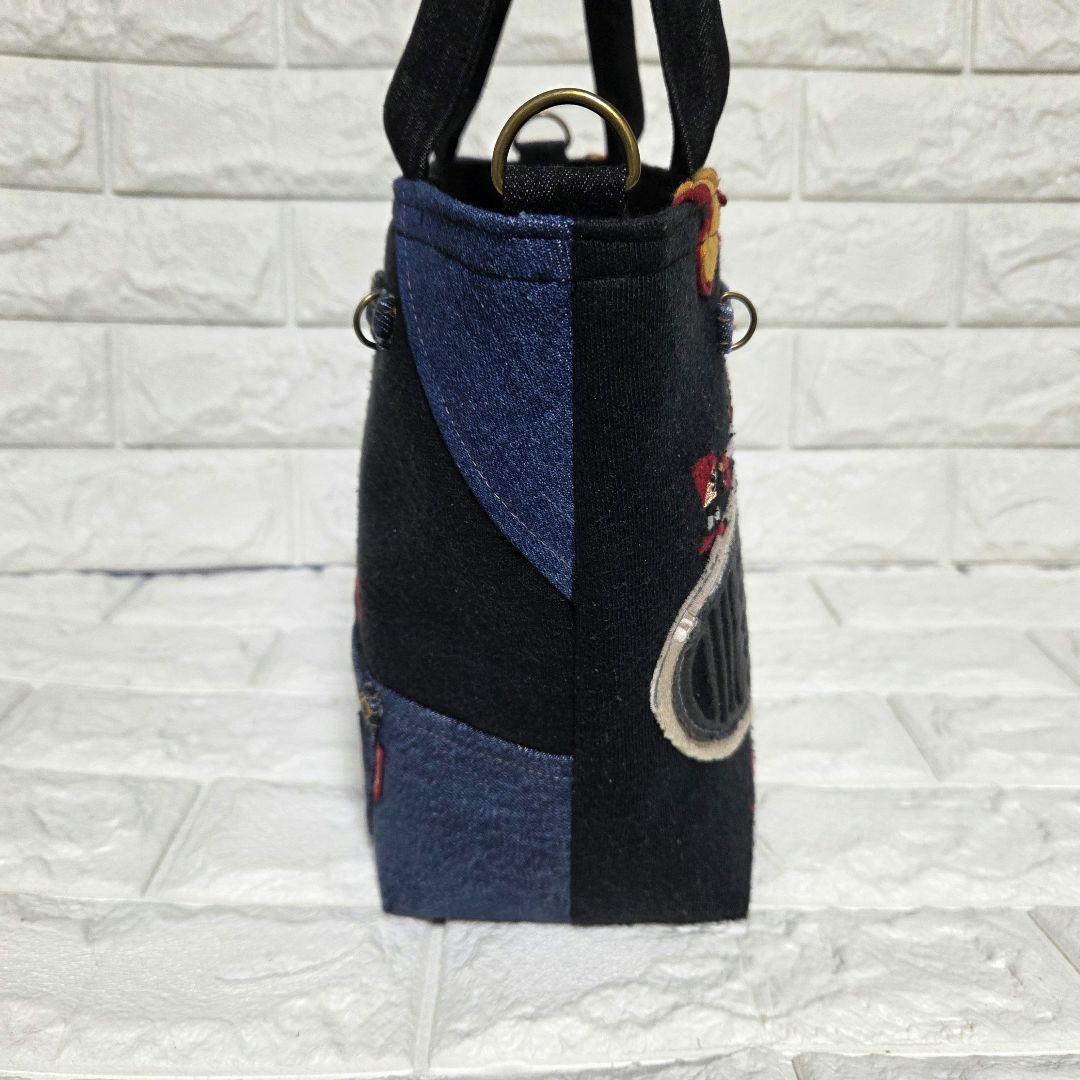 914 デニム＊トレーナー＊リメイク＊バッグ＊トートバッグ