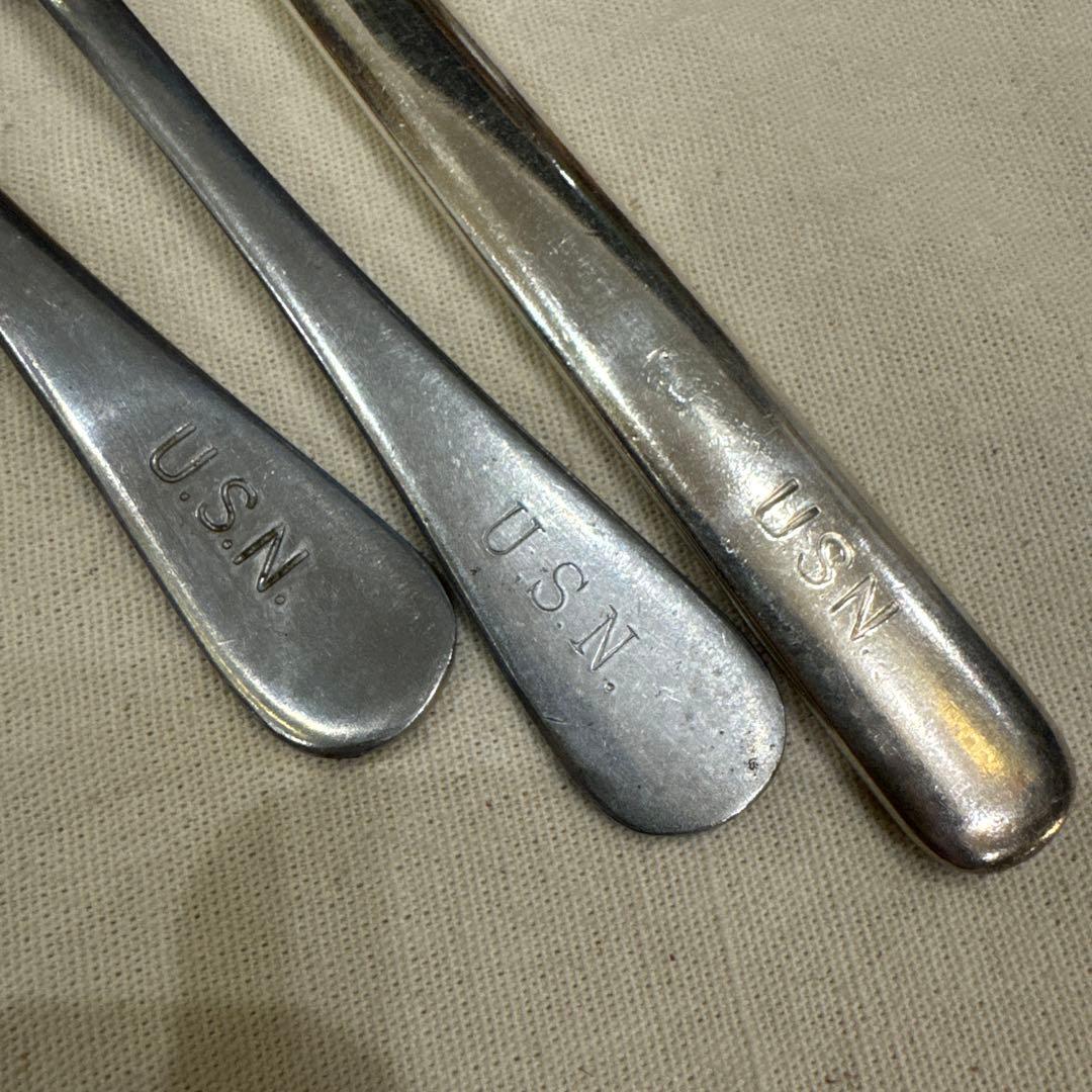 40s 50s USNAVY VINTAGE WW2 USN フォーク セット