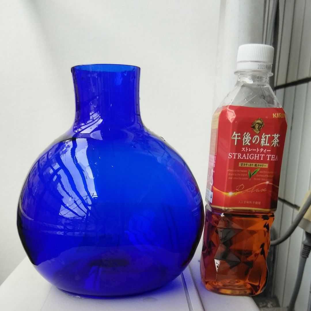 昭和レトロ☆ブルーガラス☆vintage☆長崎びぃどろ