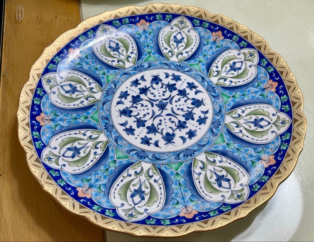 龍峯窯　金七宝　大皿31cm 2枚セット