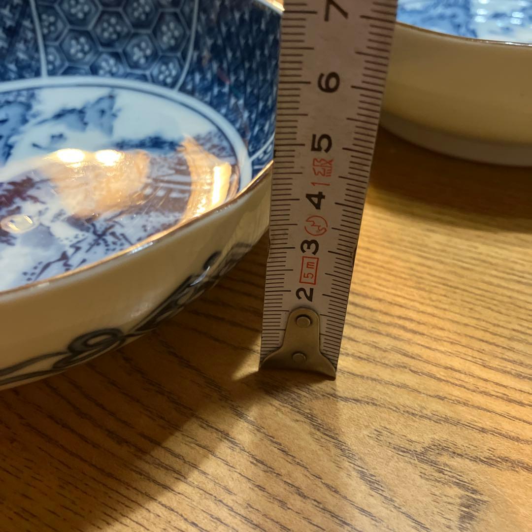 【庫山窯】前畑陶器 染付山水隅切り角皿ほか13点セット 美濃焼　中古