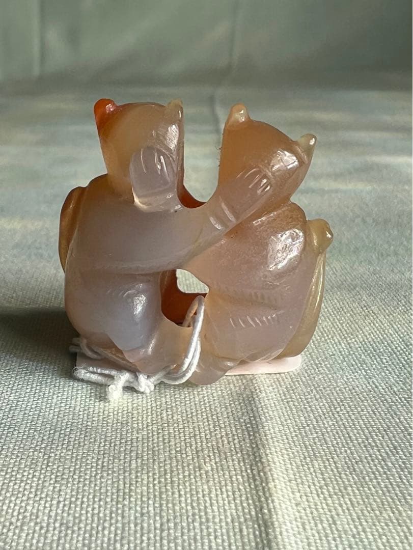 瑪瑙（メノウ）精彫 猿 置物