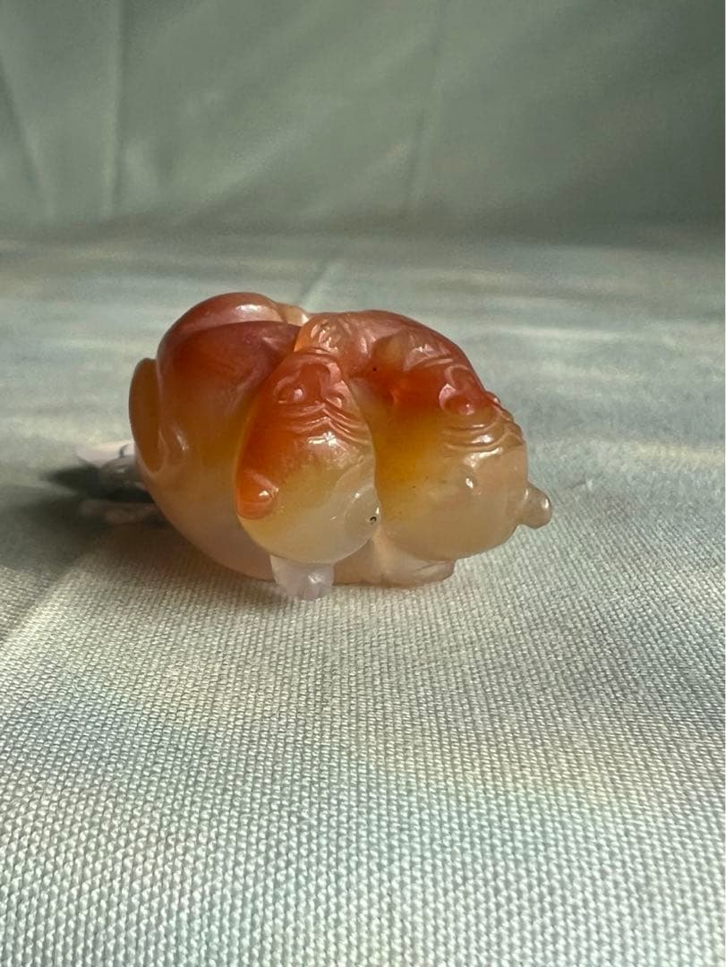 瑪瑙（メノウ）精彫 猿 置物
