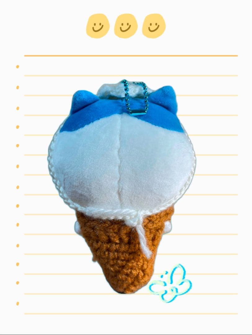 [展示物］アイスクリーム ぬい服 推し活 ちいかわ ハチワレ かぎ針