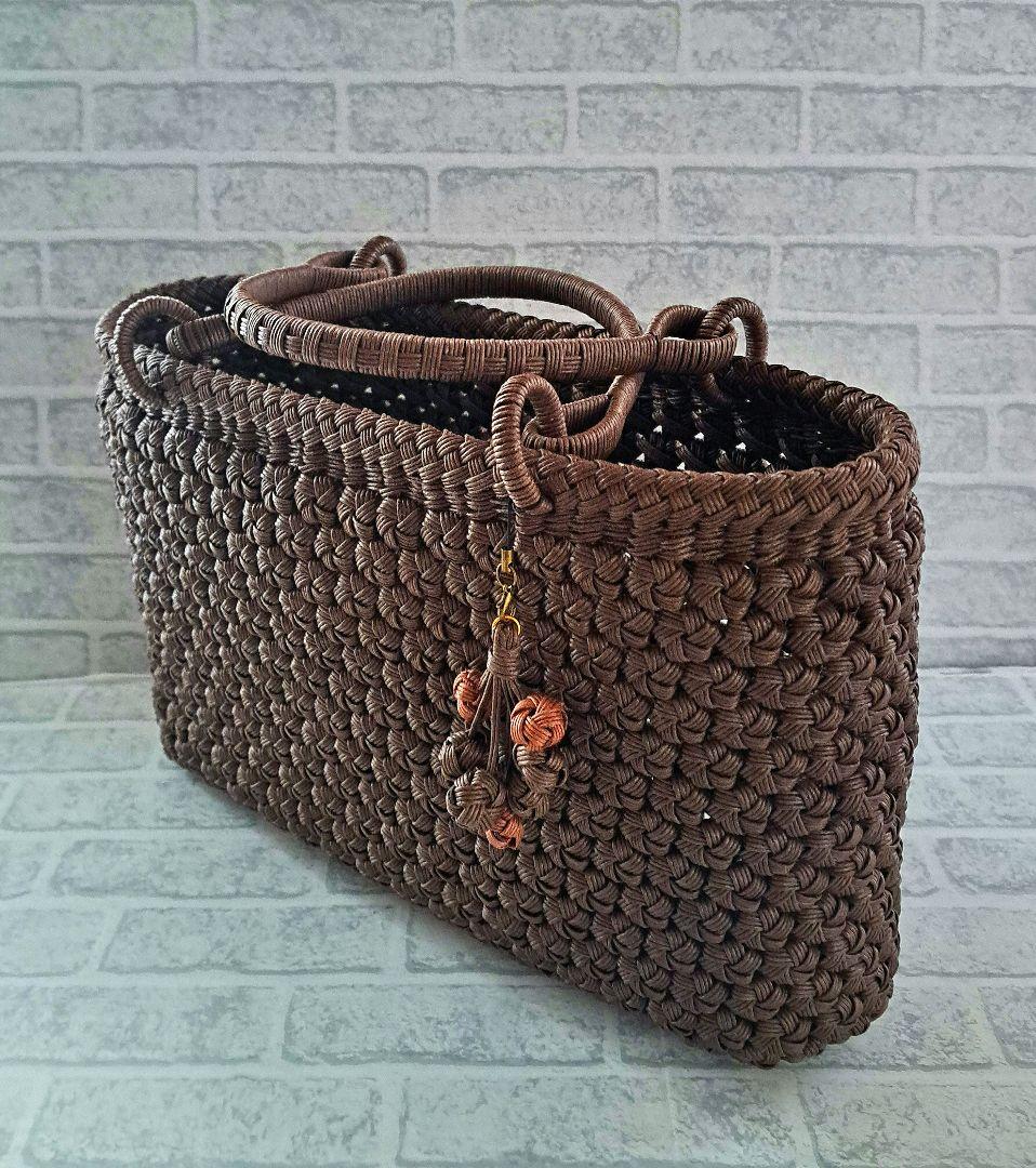 専用ページ クラフトバンド花結び クラフトテープかごバッグ