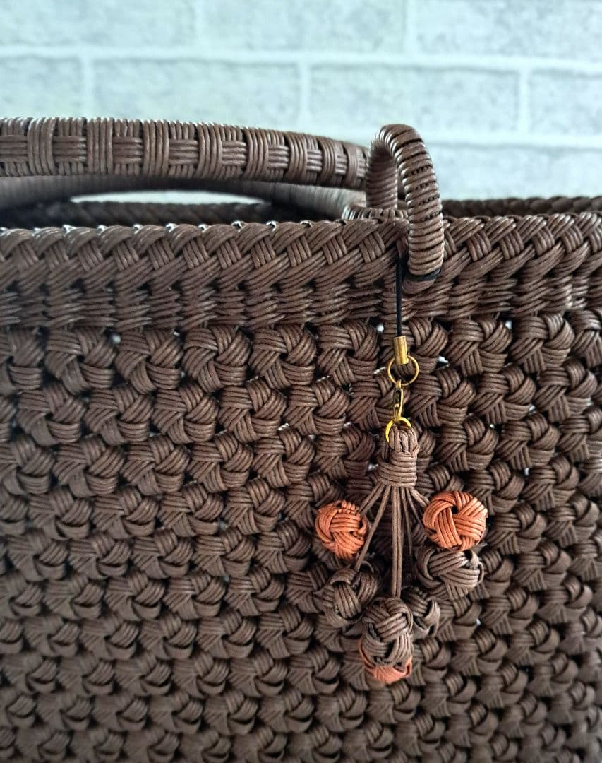 専用ページ クラフトバンド花結び クラフトテープかごバッグ