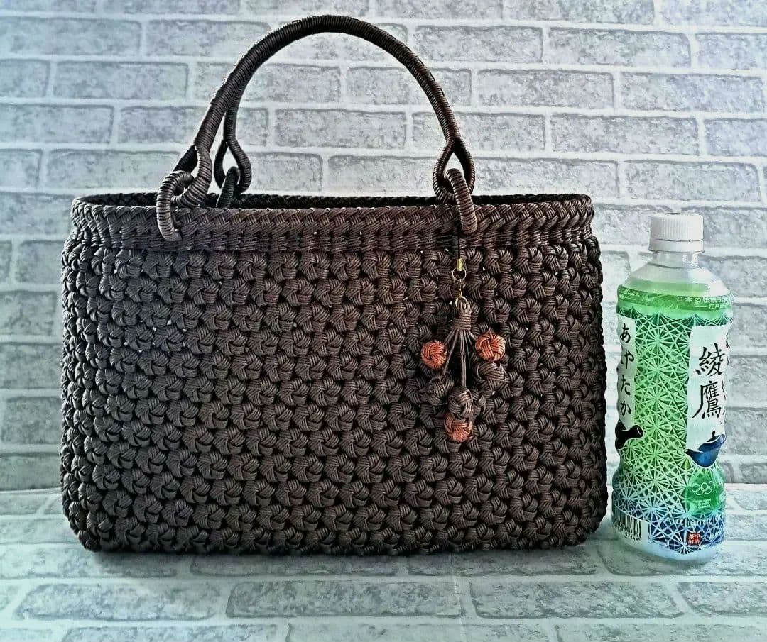 専用ページ クラフトバンド花結び クラフトテープかごバッグ