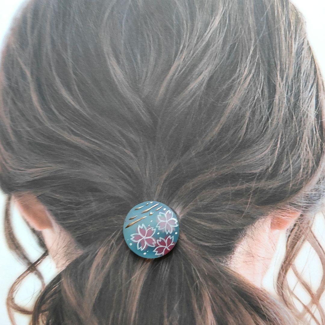 【726】ハンドメイド　レジン　ヘアゴム　ポニーフック