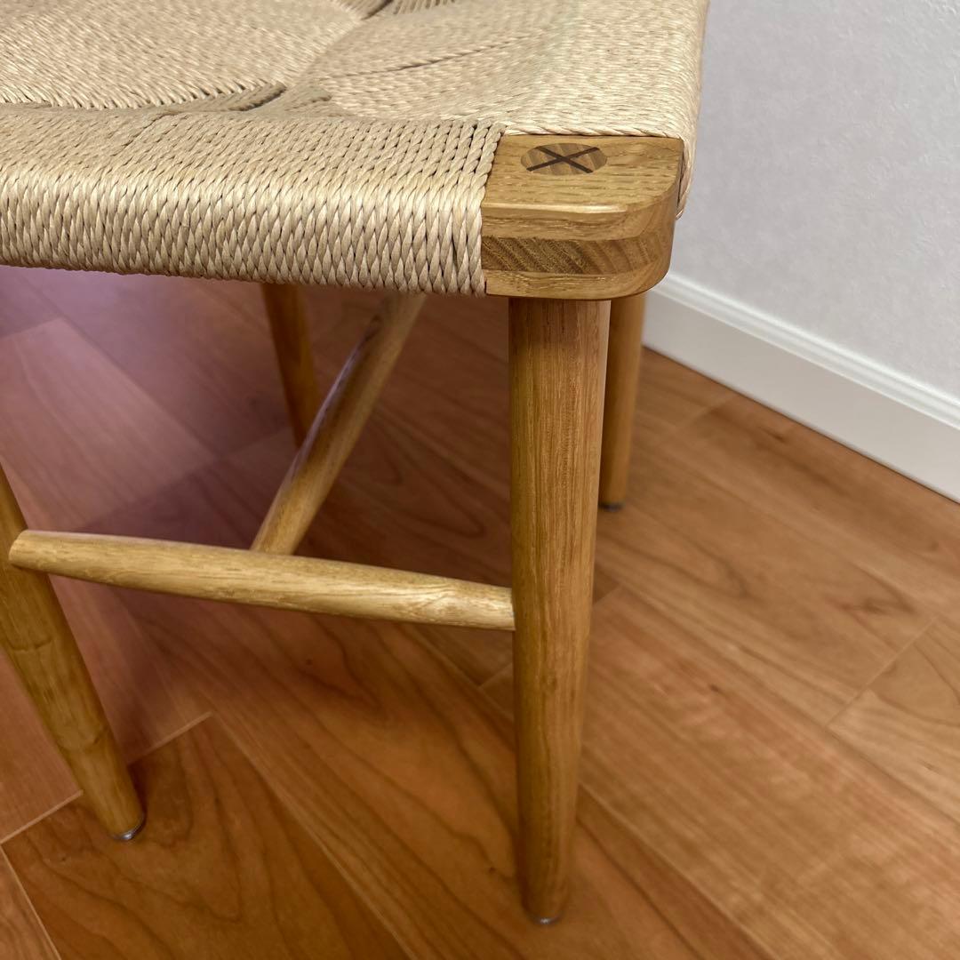 BASE 購入　ドモク堂　ペーパーコードスツール　栗材　オイル仕上げ　美品