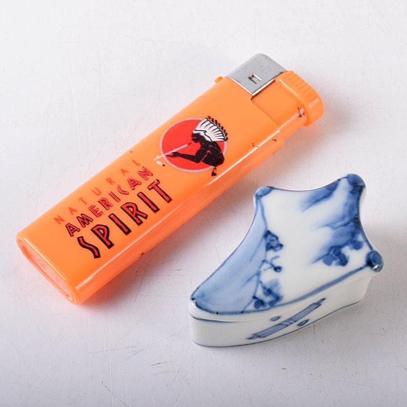 茶道具　西村徳泉造　古染付写　丁字香合　共布共箱　C　8173