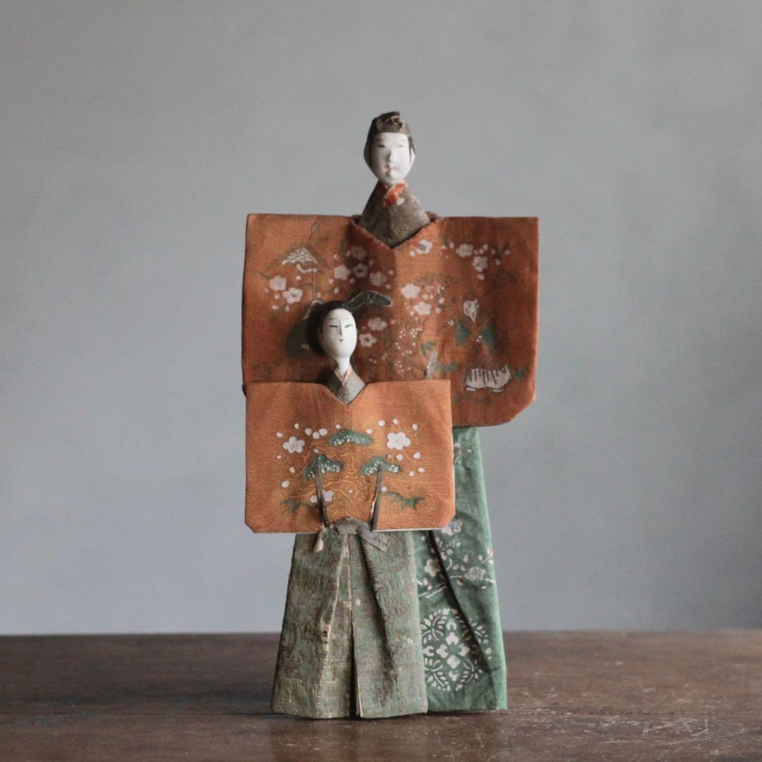 立雛 紙雛 雛人形 古道具 アンティーク オブジェ No.10