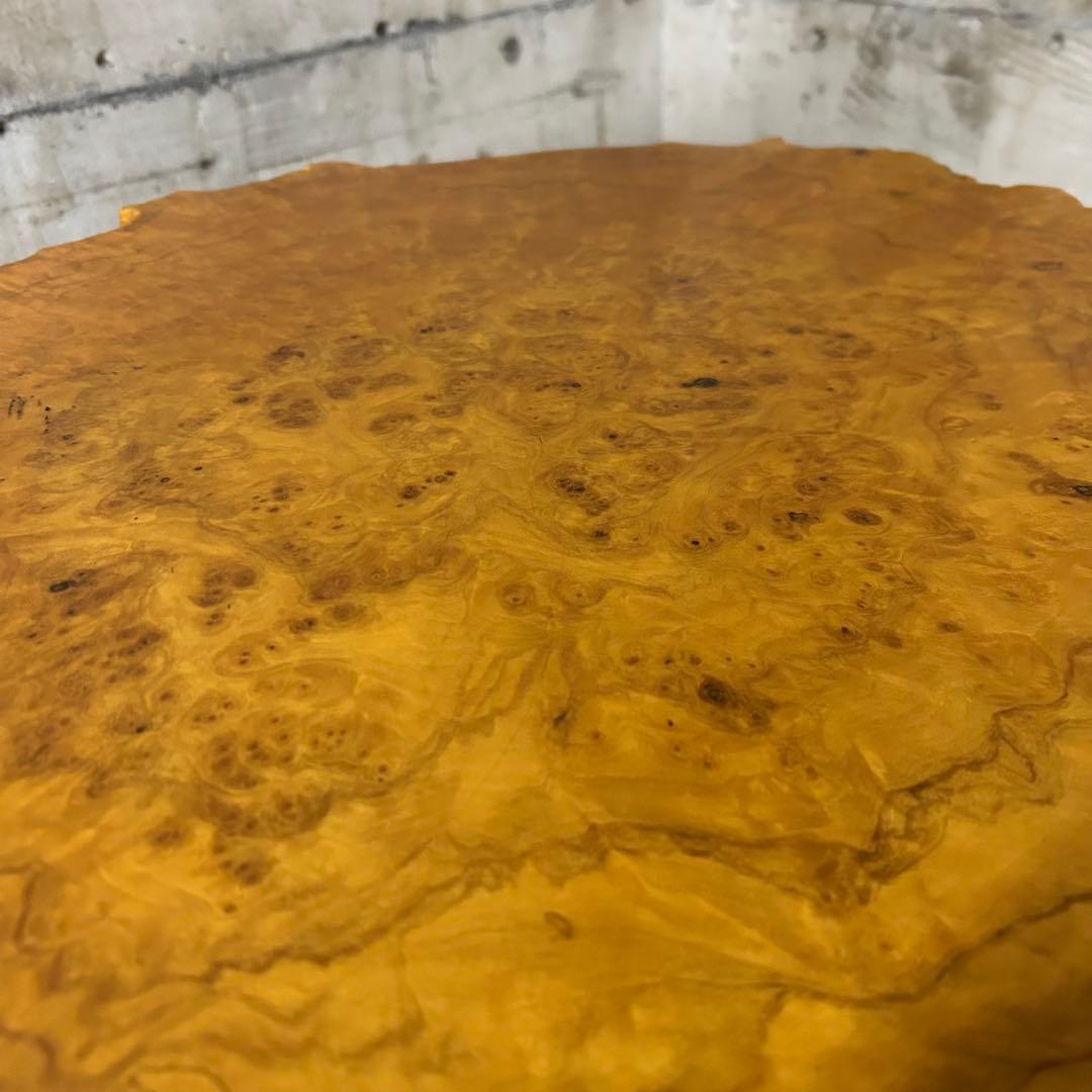【美品】直径72cm! こぶ 無垢 一枚板 天然木 座卓