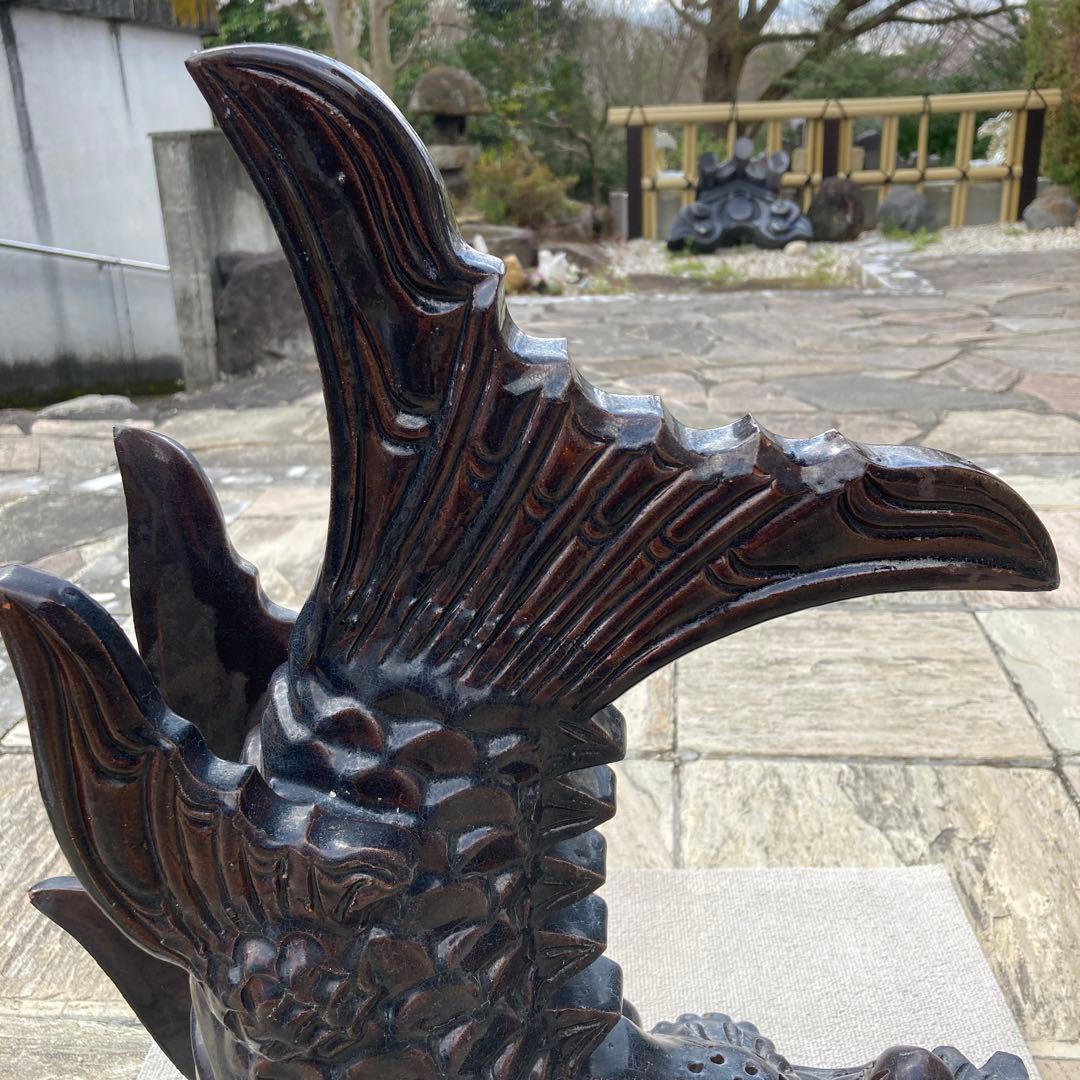 @maron＿papaです。シャチホコ　古瓦　置物　重さ約10kg