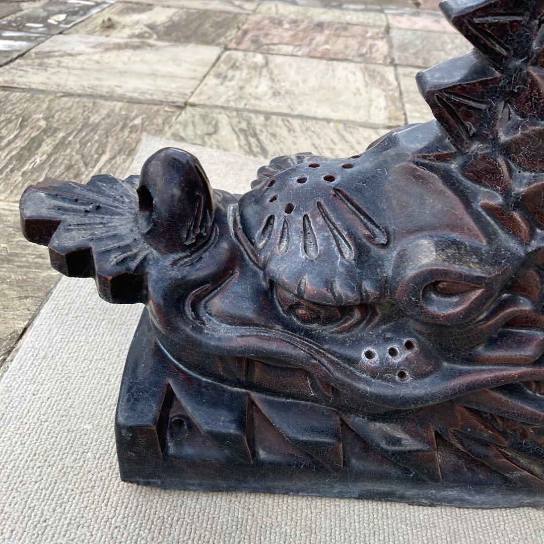 @maron＿papaです。シャチホコ　古瓦　置物　重さ約10kg