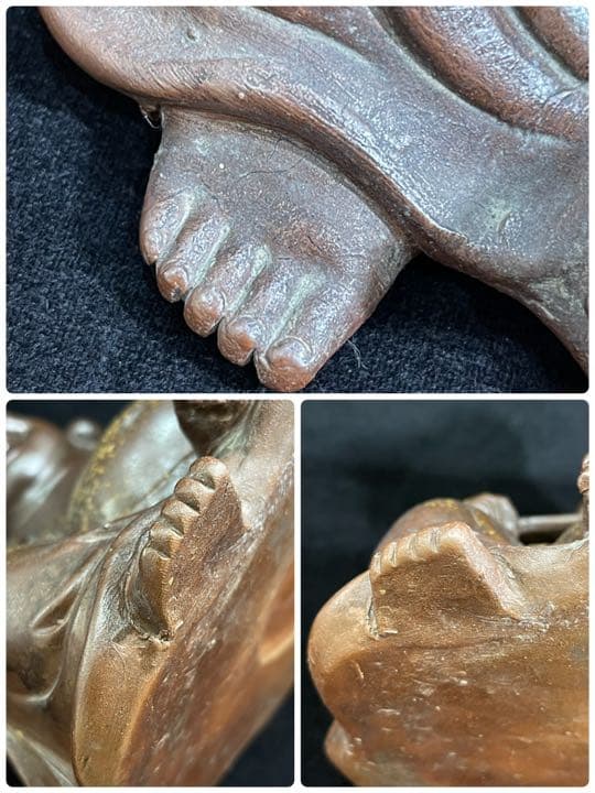 s213　備前焼　布袋　置物