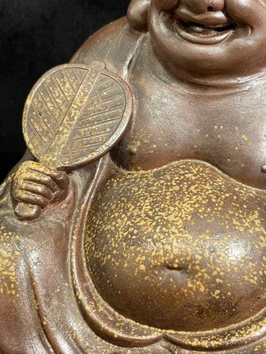 s213　備前焼　布袋　置物