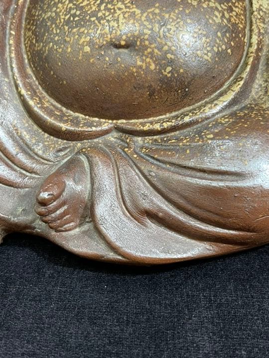 s213　備前焼　布袋　置物