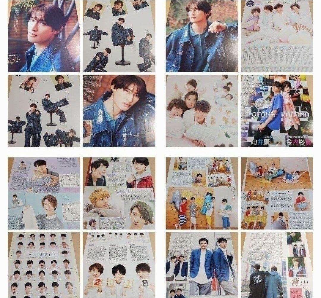 まとめ売り 向井康二  Man 切り抜き Myojo 他 雑誌 厚紙