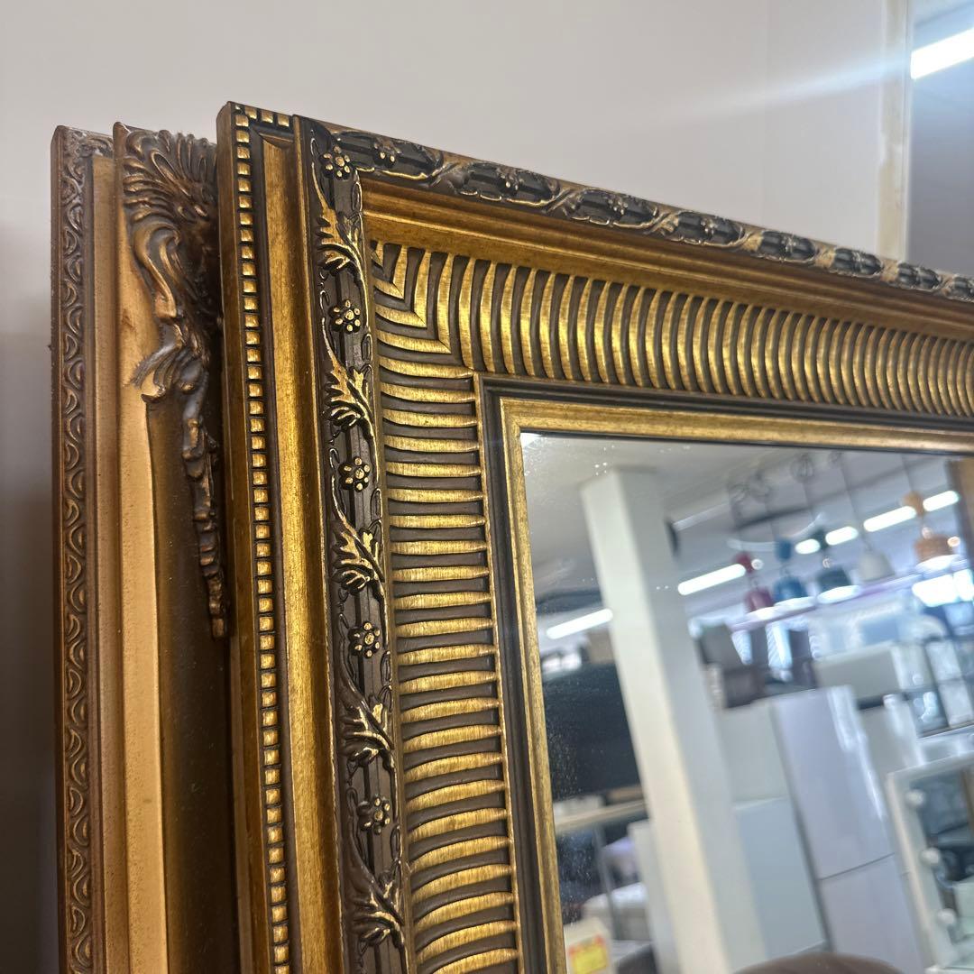 送料無料　アンティーク　ゴールド　姿見　全身ミラー 大型ミラー