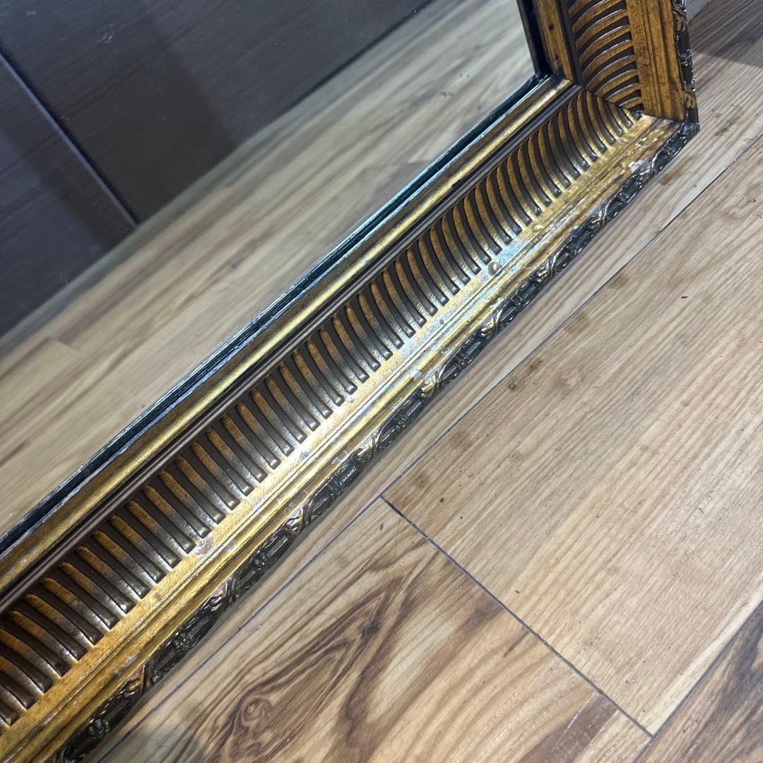 送料無料　アンティーク　ゴールド　姿見　全身ミラー 大型ミラー