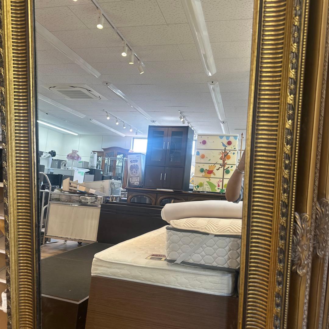 送料無料　アンティーク　ゴールド　姿見　全身ミラー 大型ミラー