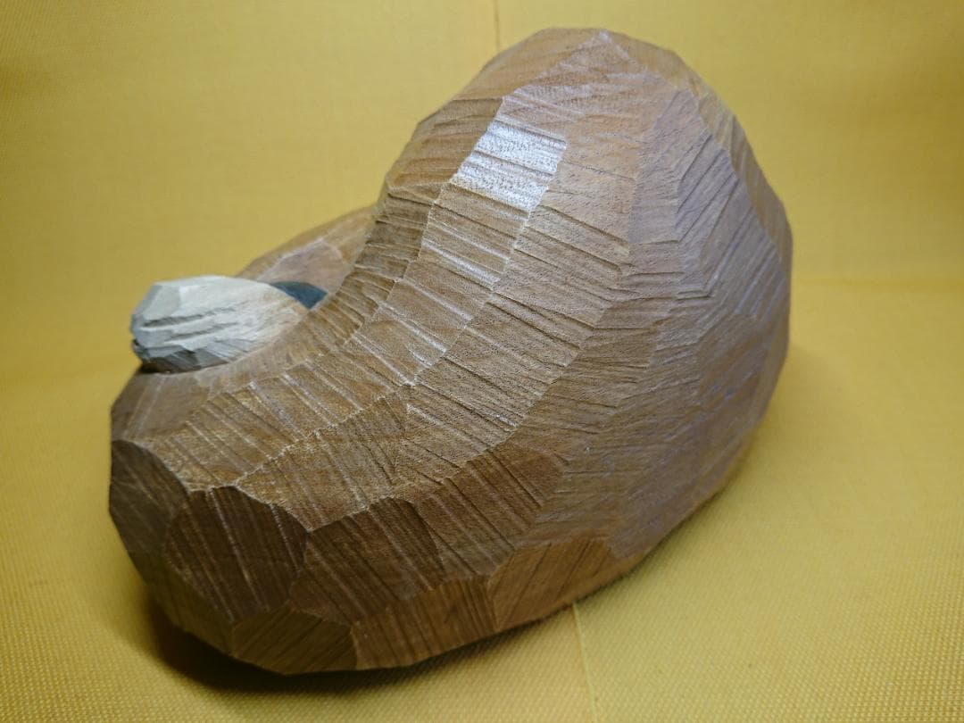 【美品】だるま　達磨　彫刻　天然木　置物　インテリア　工芸品　美術品　A1120