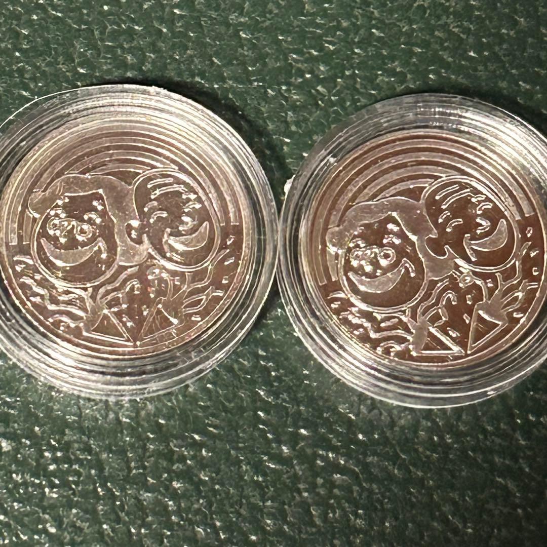 【純銀製 】　敬老貨幣セットよりセット出し2枚セット約10.72g 造幣局製　⑦