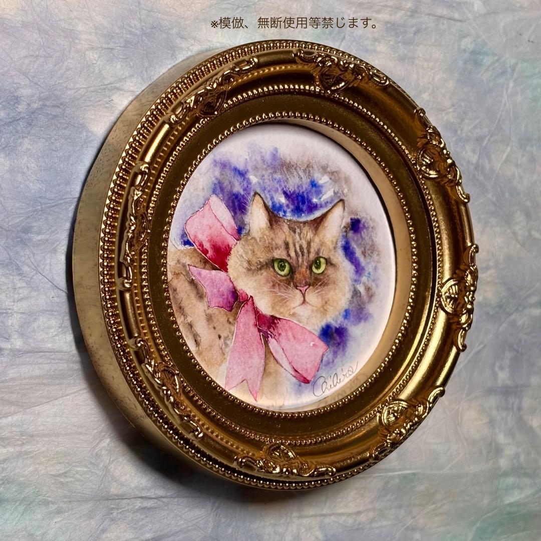 絵画 猫 猫の絵 cat 猫雑貨 art ペットの似顔絵 美術品 kawaii