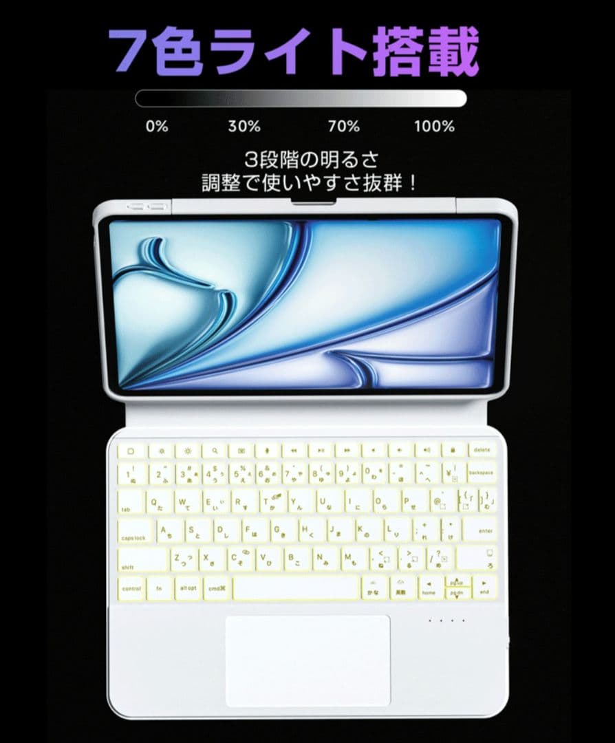 iFacemall iPad キーボード ケース付き 360°回転