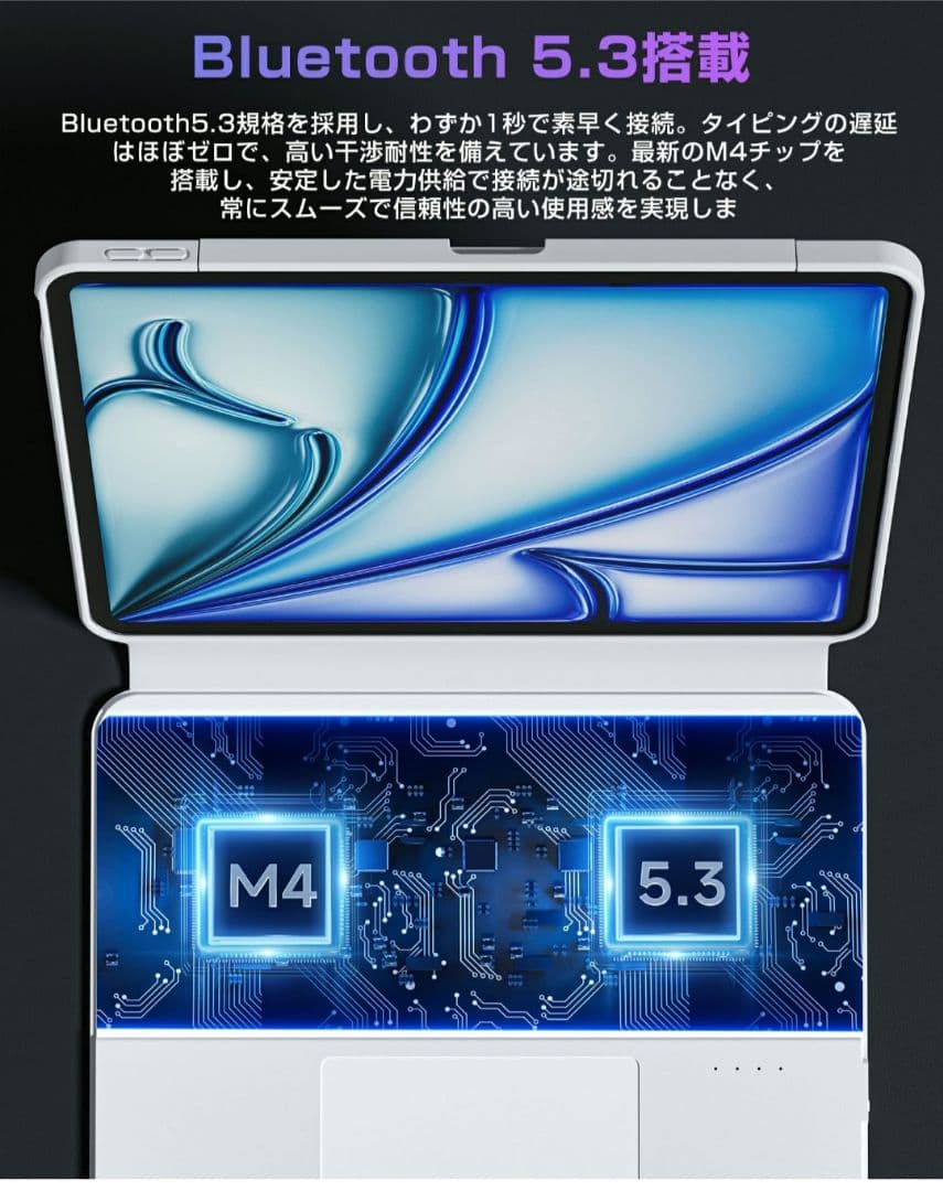 iFacemall iPad キーボード ケース付き 360°回転