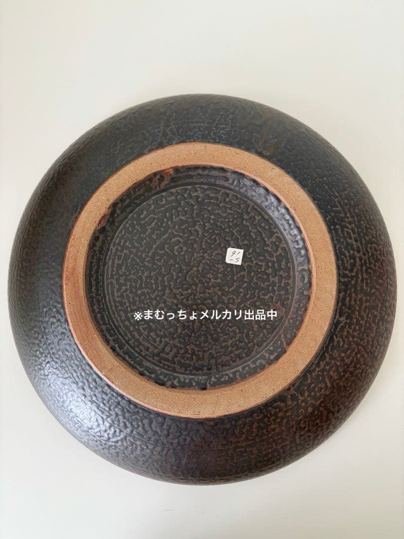 【瀬戸焼】大皿 鈴木義美 紫陽花 アンティーク陶器　1点