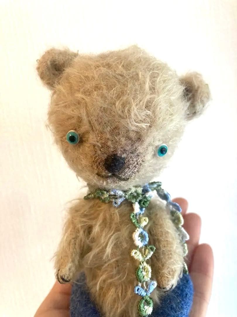 ハンドメイド　テディベア　春待ちベア