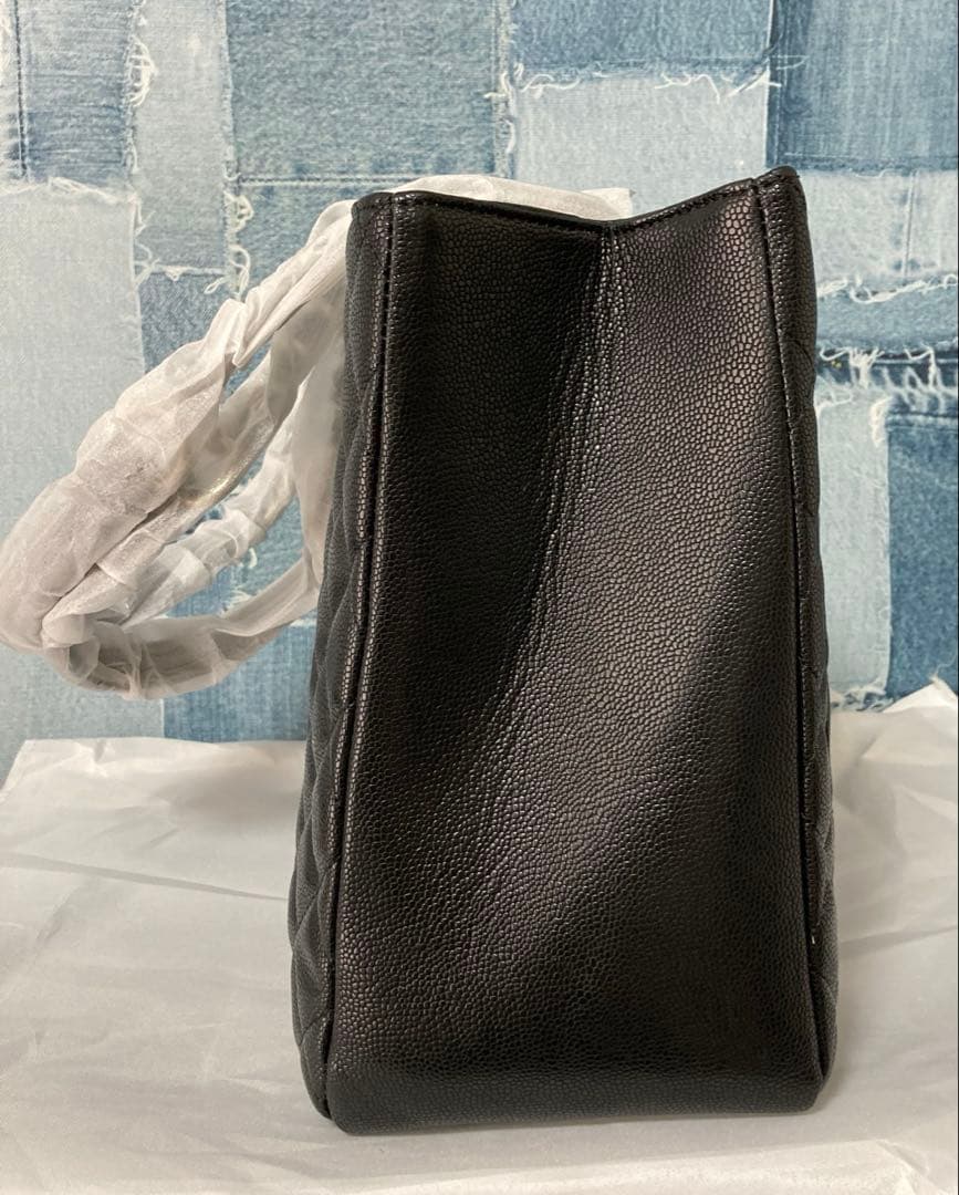 CHANEL トートバッグ 黒 シルバーチェーン