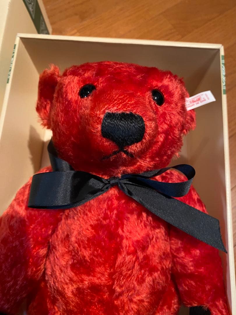 【白タグ】 レッド　シュタイフ　テディベア