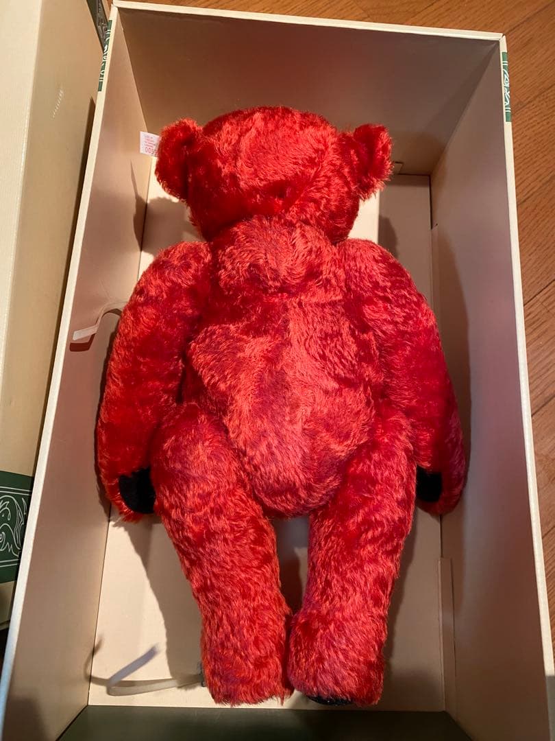 【白タグ】 レッド　シュタイフ　テディベア