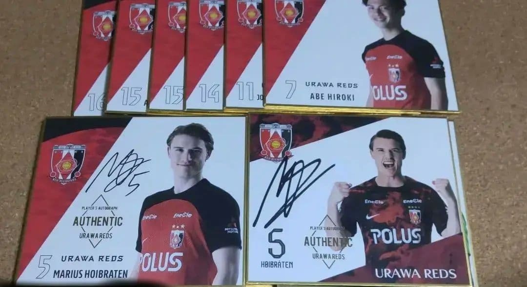 浦和レッズ 直筆サイン入りプレーヤーズミニ色紙 マリウス・ホイブラーテン