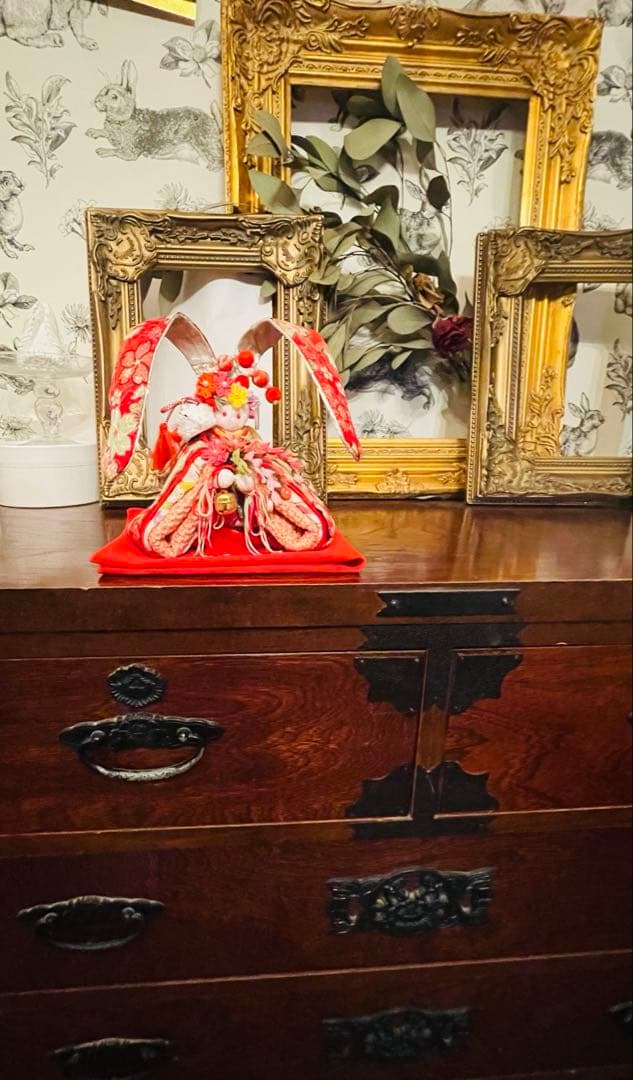 おばあちゃんハンドメイド　 幸せ招く お姫様着物うさぎ人形＊縁起のうさぎ姫